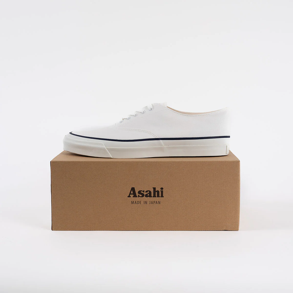 AS-041-WHT - ASAHI Cotton Deck Shoes - White - Image 6