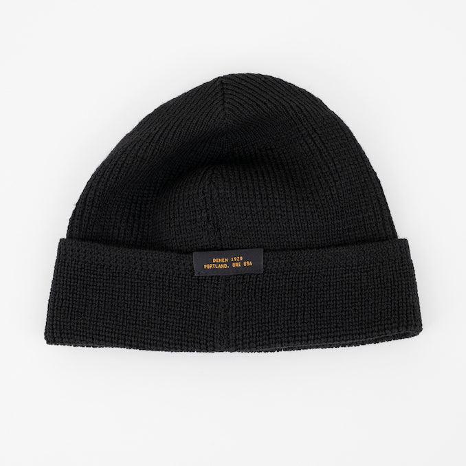 DE-WKC001-BLK - Dehen 1920 Wool Knit Watch Cap - Black - Image 3