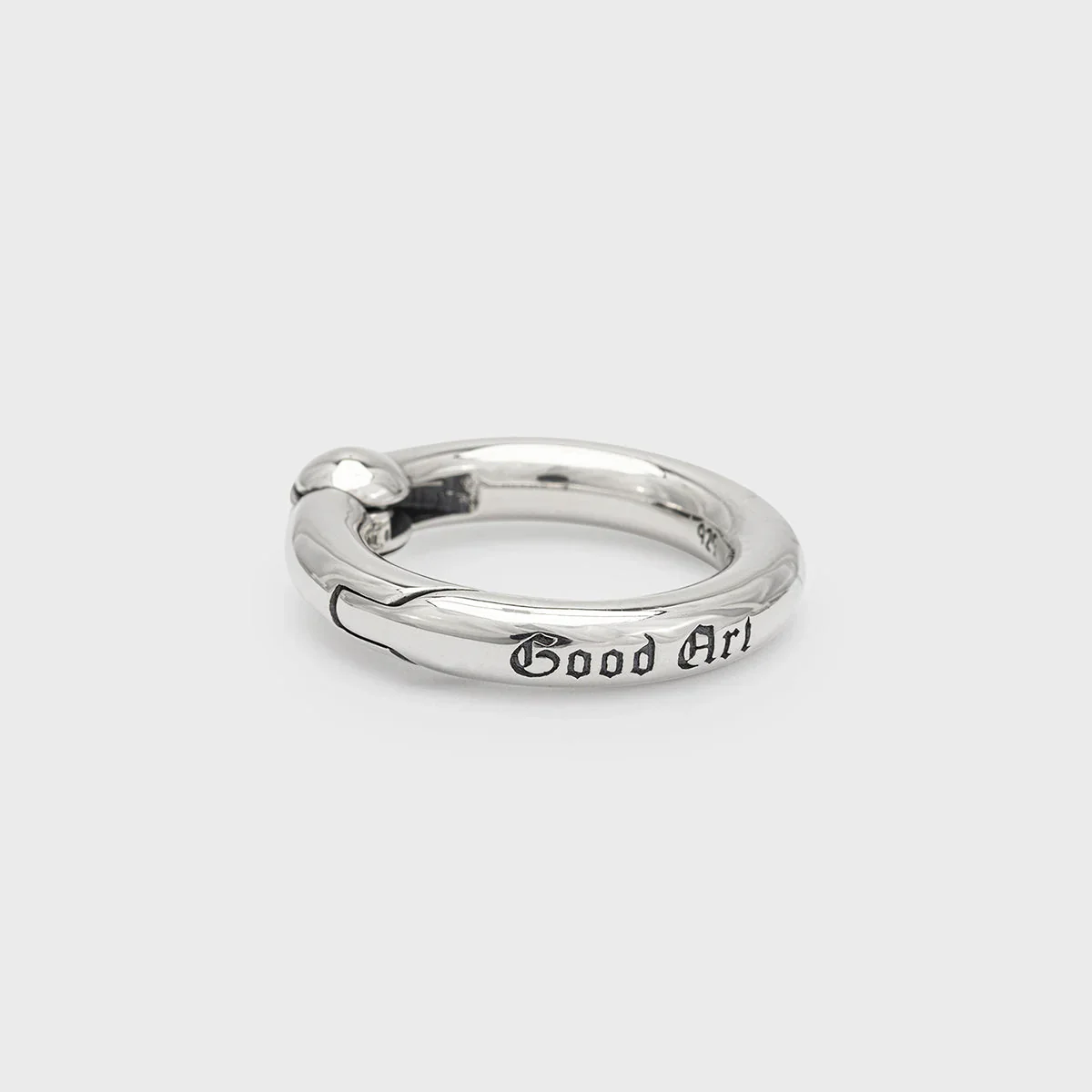 GA-SPRING-RING-SMOOTH-B - GOOD ART HLYWD Spring Ring  Smooth B- Sterling Silver - Image 4