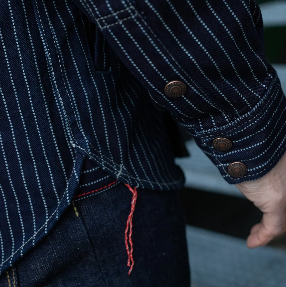 IHSH-227-IND - 12oz Wabash CPO Shirt - Indigo - Image 4