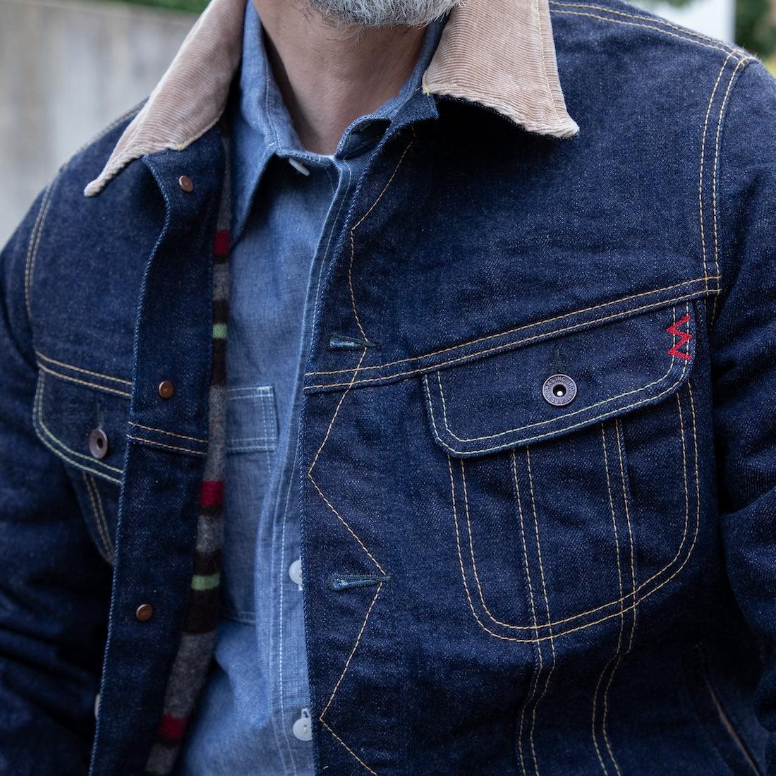 IH-101J-SR - 18oz Selvedge Denim Storm Rider Jacket - Indigo - Image 3