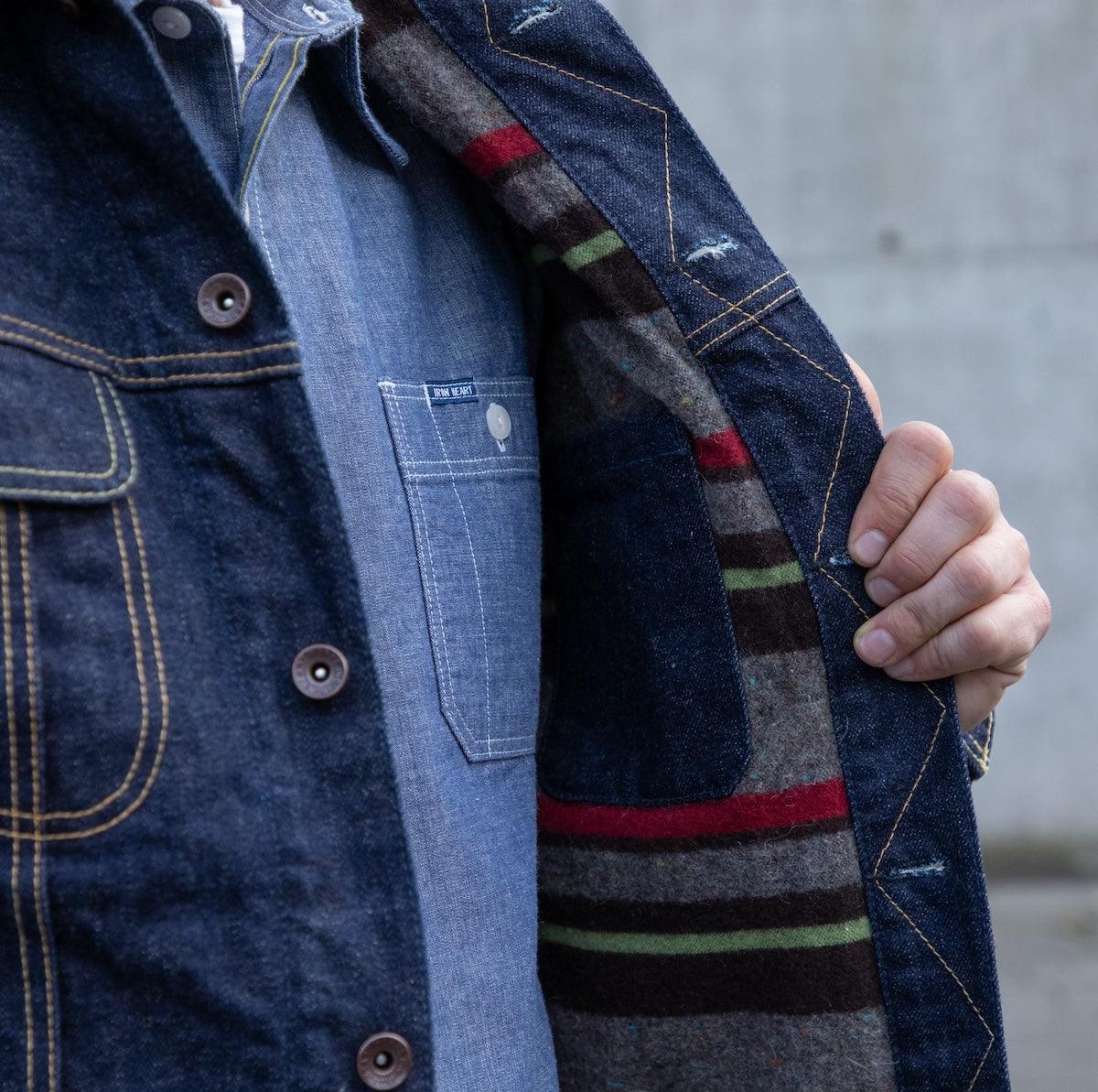 IH-101J-SR - 18oz Selvedge Denim Storm Rider Jacket - Indigo - Image 4