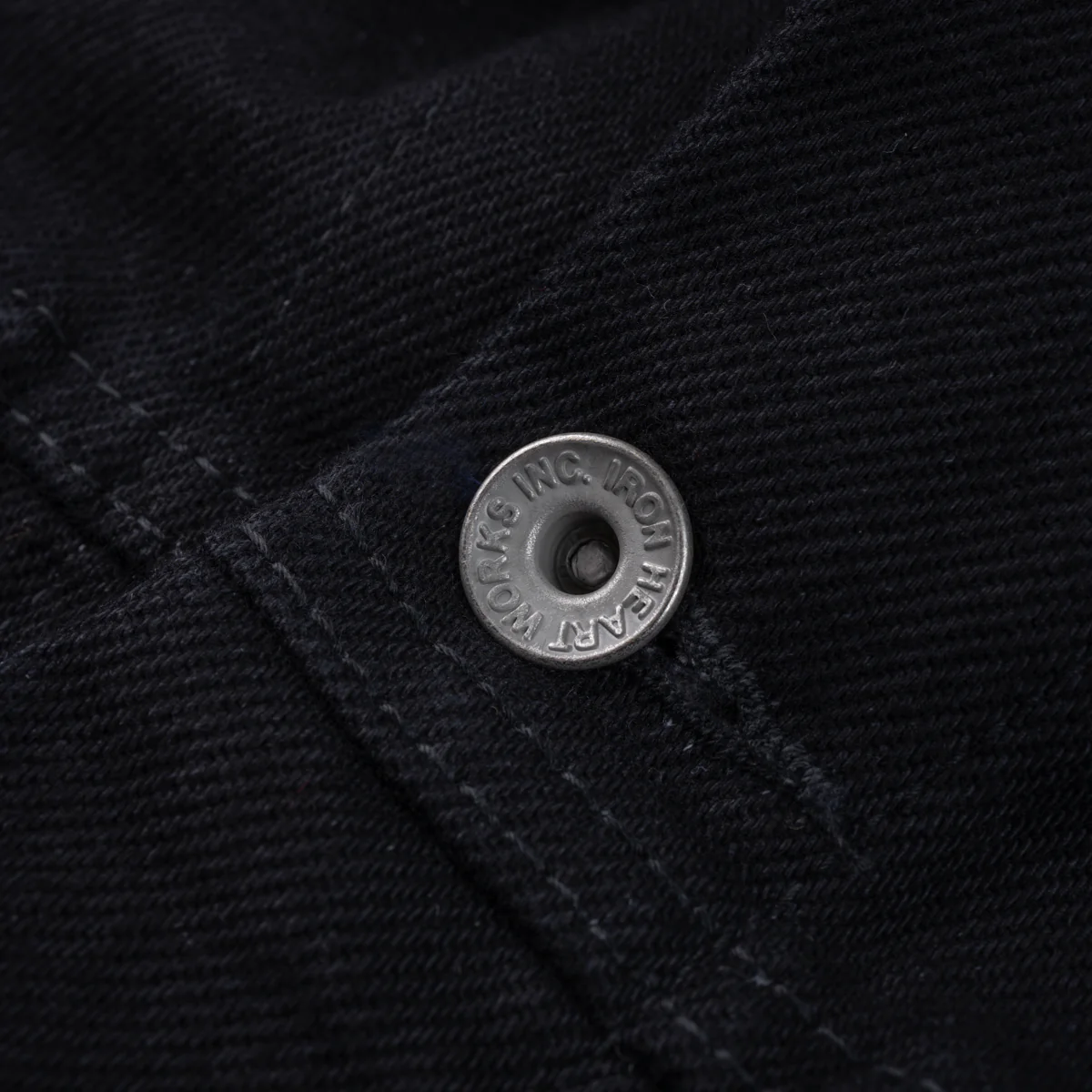 IH-526-SBG - 21oz Selvedge Denim Type III Jacket - Superblack (Fades To Grey) - Image 11