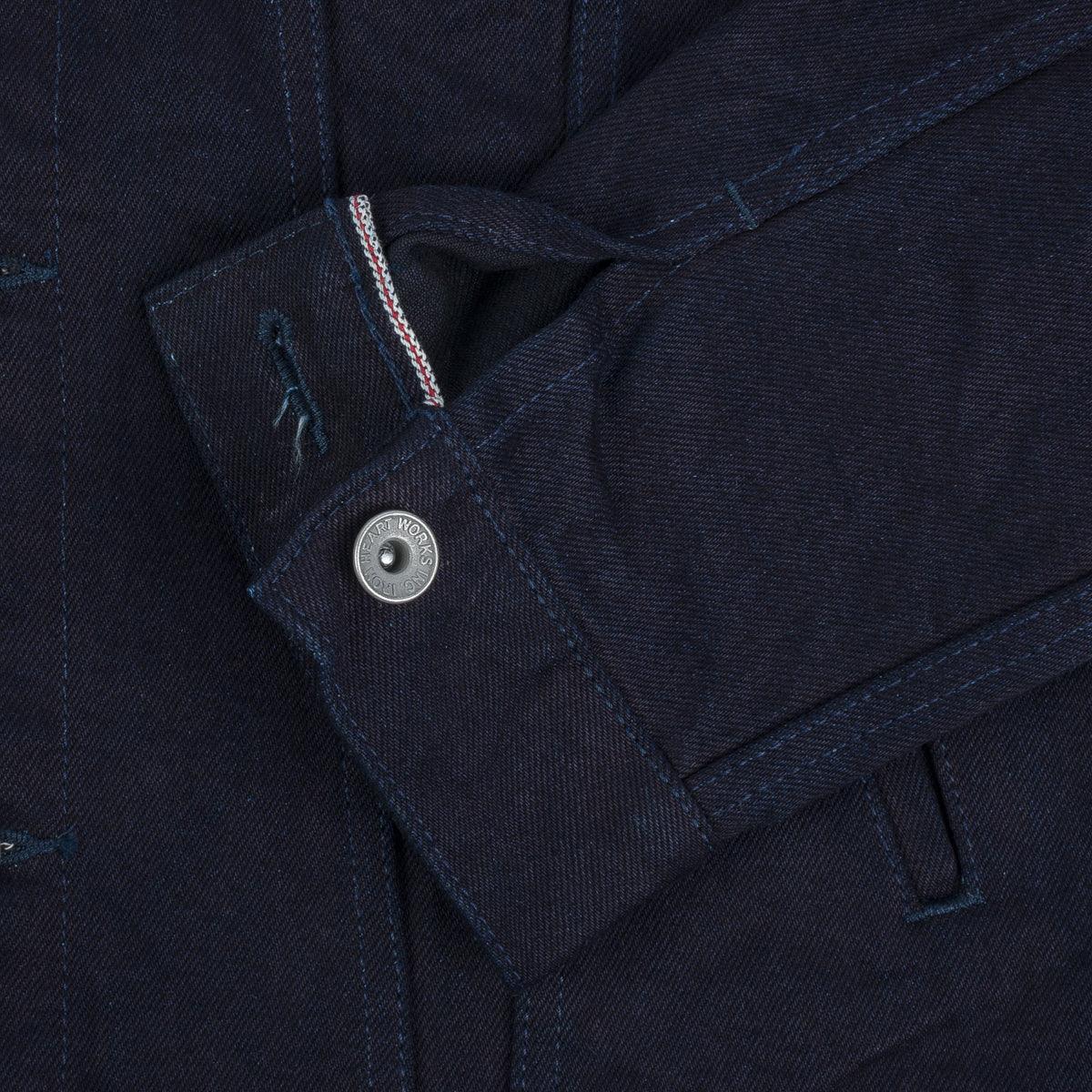 IH-526J-142IB - 14oz Selvedge Denim Modified Type III Jacket - Indigo/Black - Image 8