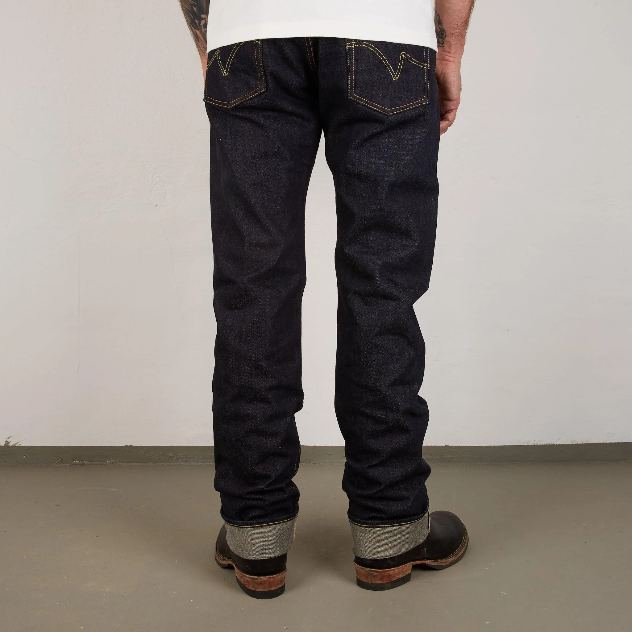 IH-634S-142 - 14oz Selvedge Denim Straight Cut Jeans - Indigo - Image 6