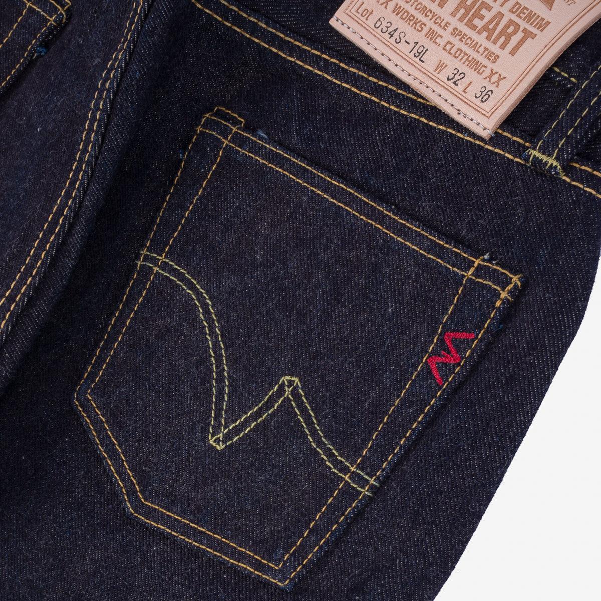 IH-634S-19L - 19oz Left Hand Twill Selvedge Denim Straight Cut Jeans - Indigo - Image 6
