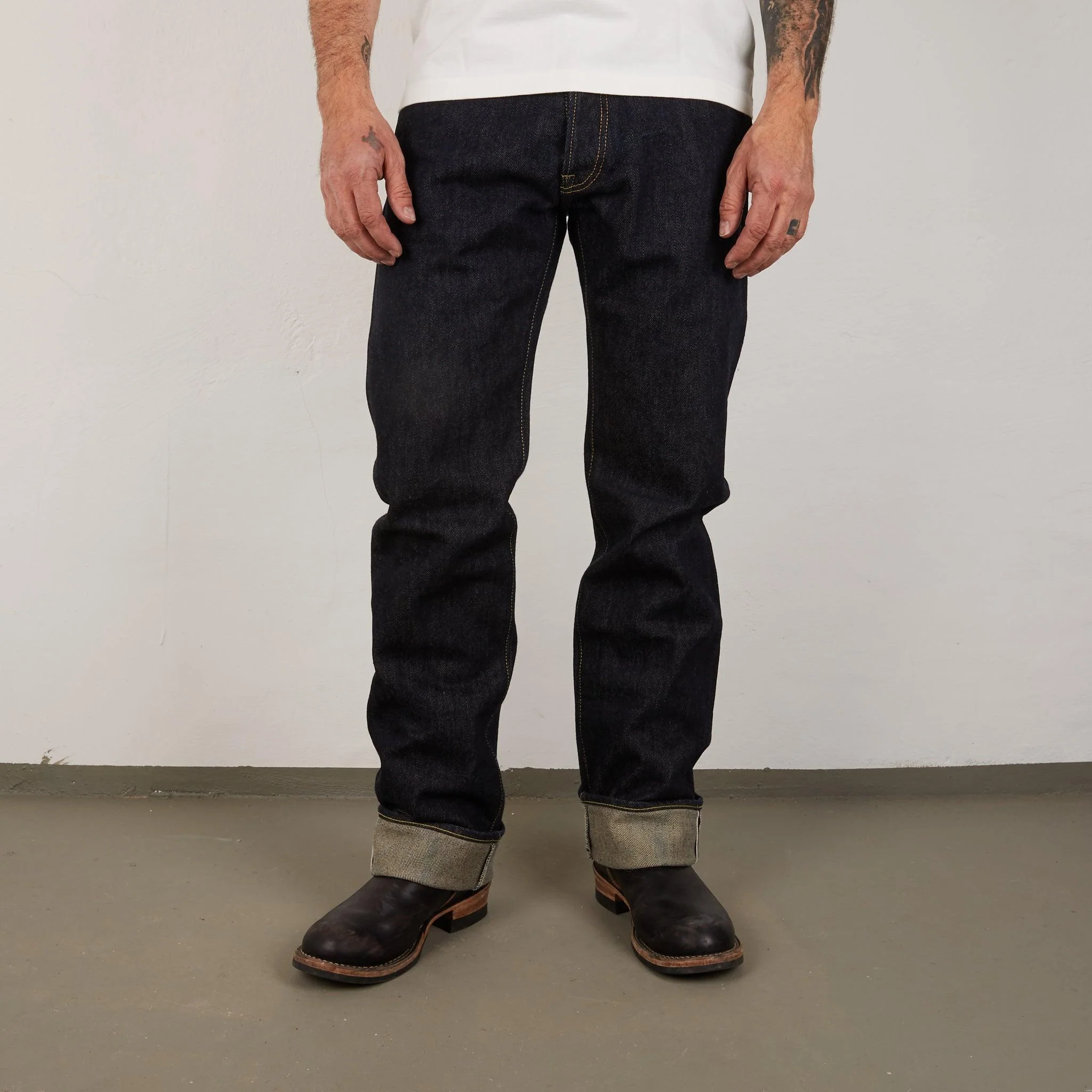 IH-634S - 21oz Selvedge Denim Straight Cut Jeans - Indigo - Image 5