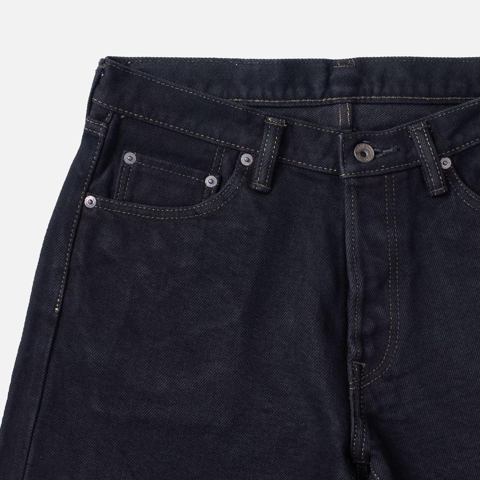 IH-634S-B - 21oz Selvedge Denim Straight Cut Jeans - Indigo Overdyed Black - Image 8