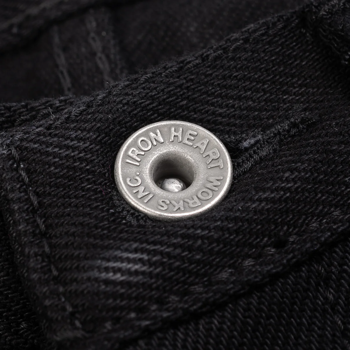 IH-634S-SBG - 21oz Selvedge Denim Straight Cut Jeans - Superblack (Fades To Grey) - Image 6
