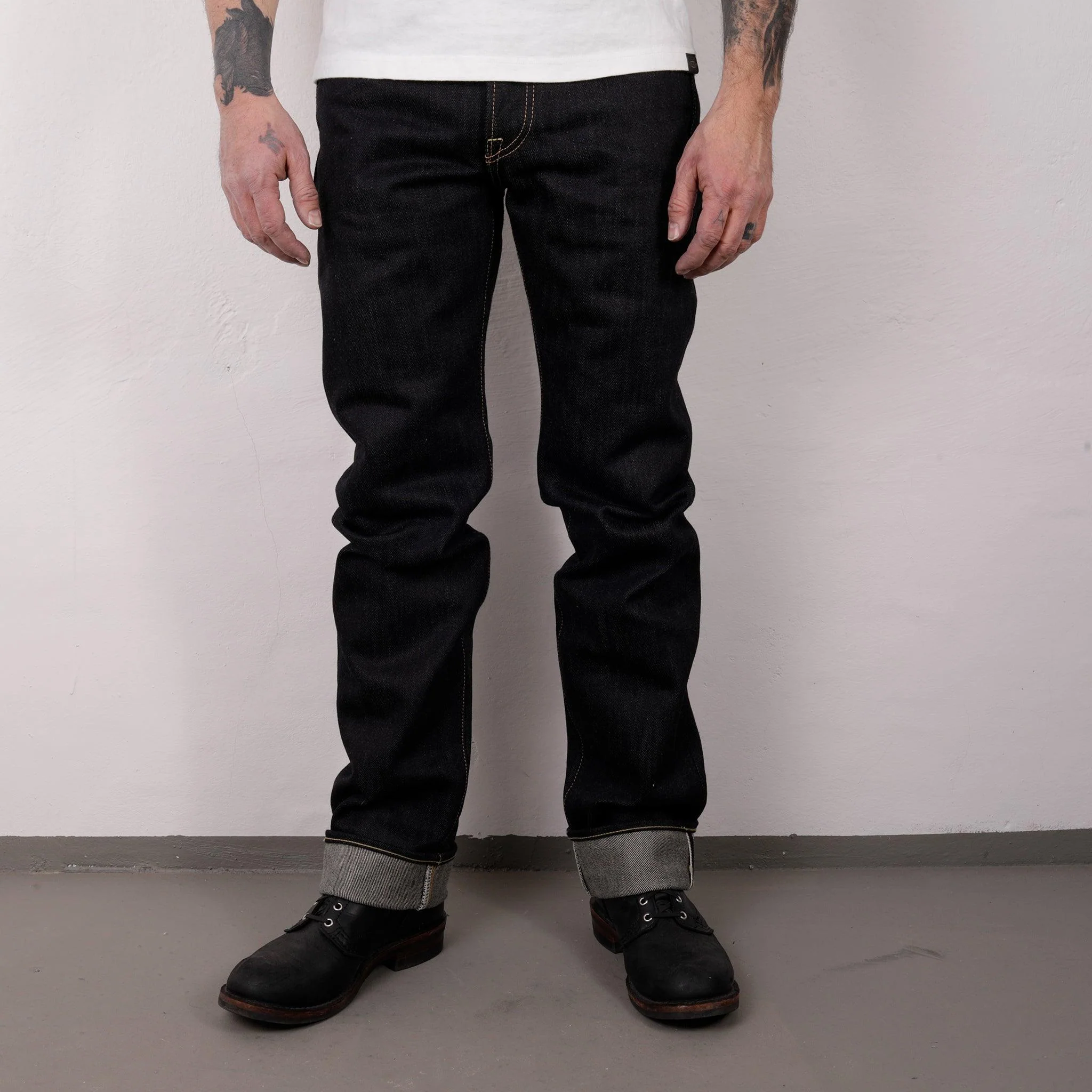IH-666-XHS - 25oz Slim Straight Cut Jeans - Indigo - Image 3