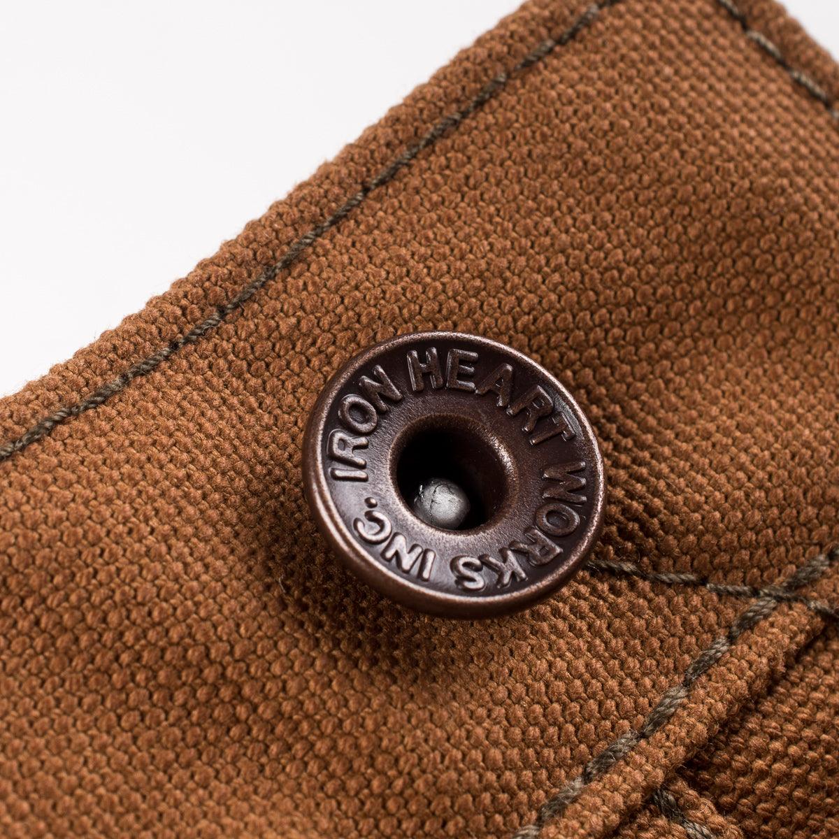 IH-666D - 17oz Duck Slim Straight Jeans - Brown - Image 10