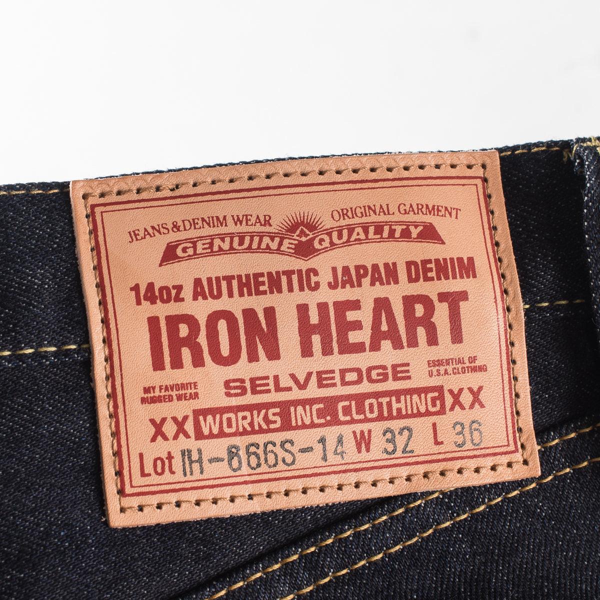 IH-666S-142 - 14oz Selvedge Denim Slim Straight Cut Jeans - Indigo - Image 7