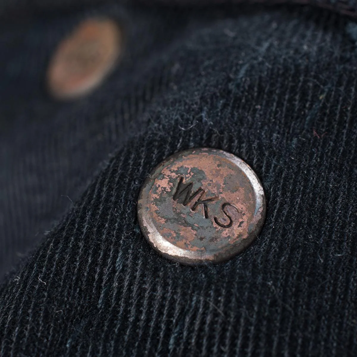 IH-666S-142OD - 14oz Selvedge Denim Slim Straight Cut Jeans Indigo Overdyed Black - Image 9