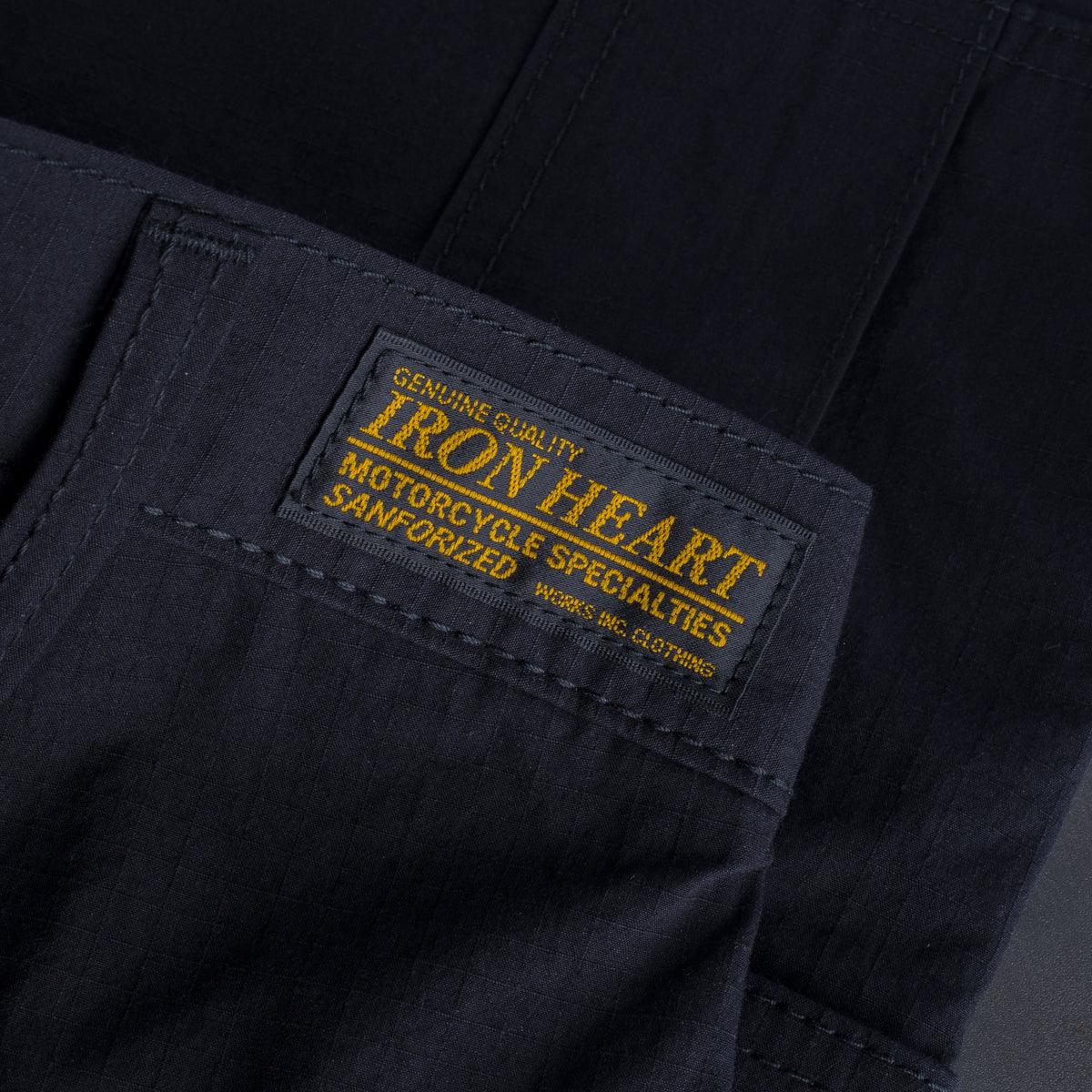 IH-736-BLK - Ripstop Cargo Shorts - Black - Image 10