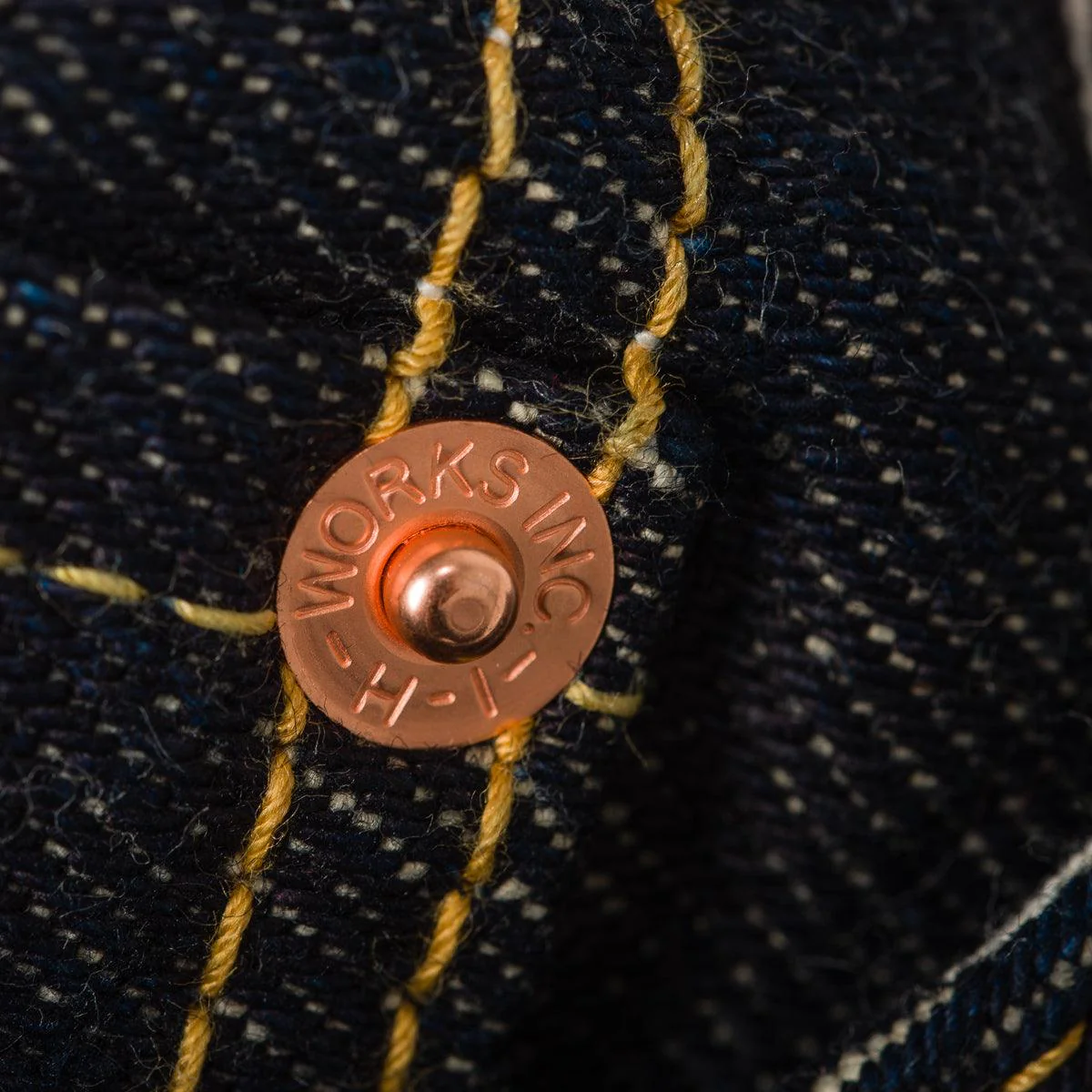 IH-777S-21 - 21oz Selvedge Denim Slim Tapered Jeans - Indigo - Image 8