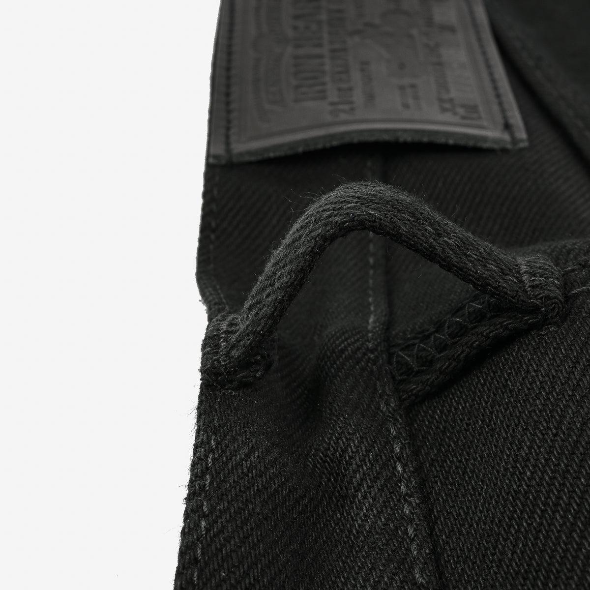 IH-777S-SB - 21oz Selvedge Denim Slim Tapered Cut Jeans - Superblack Non-Fade - Image 10