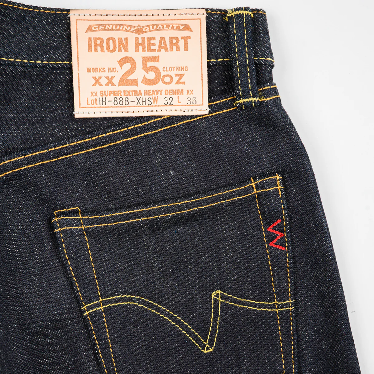 IH-888-XHS - 25oz Selvedge Denim Relaxed Tapered Jeans - Indigo - Image 3