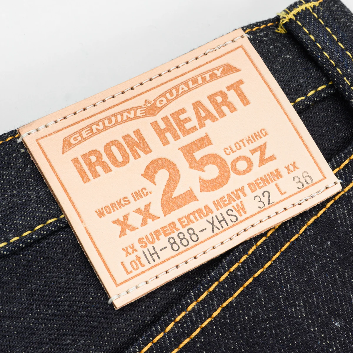 IH-888-XHS - 25oz Selvedge Denim Relaxed Tapered Jeans - Indigo - Image 9