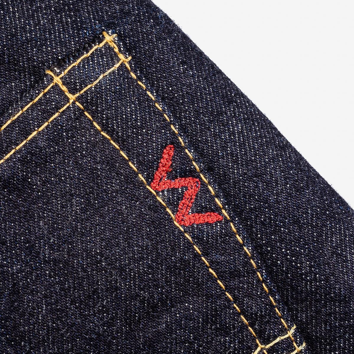 IH-888S-142 - 14oz Selvedge Denim Medium/High Rise Tapered Cut Jeans - Indigo - Image 12
