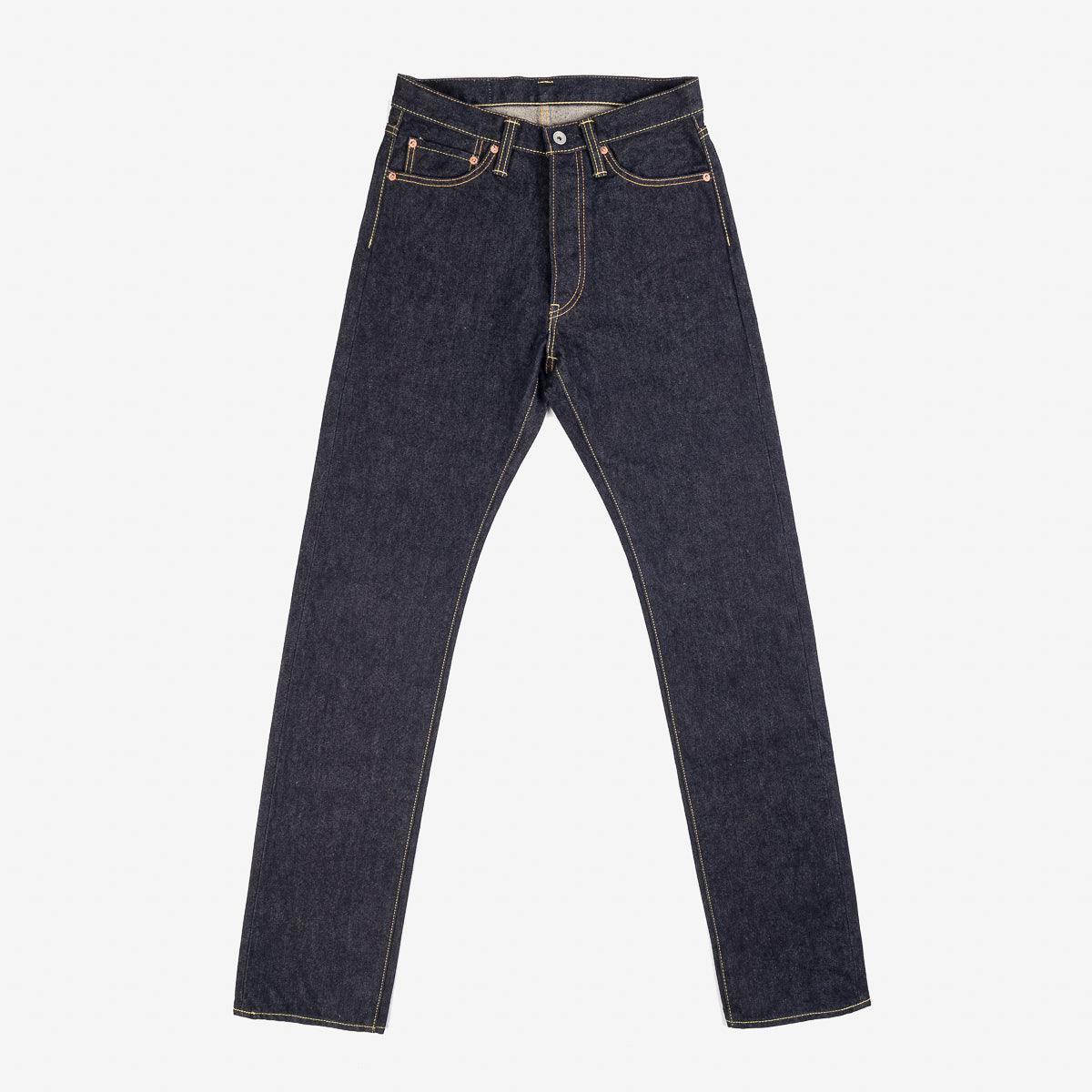 IH-888S-142 - 14oz Selvedge Denim Medium/High Rise Tapered Cut Jeans - Indigo - Image 6