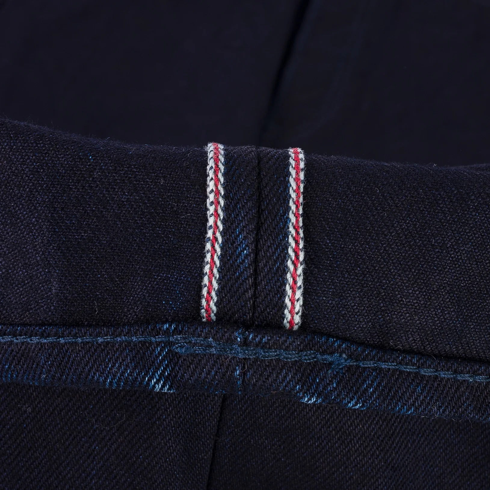 IH-888S-14II - 14oz Selvedge Denim Medium/High Rise Tapered Jeans - Indigo/Indigo - Image 8