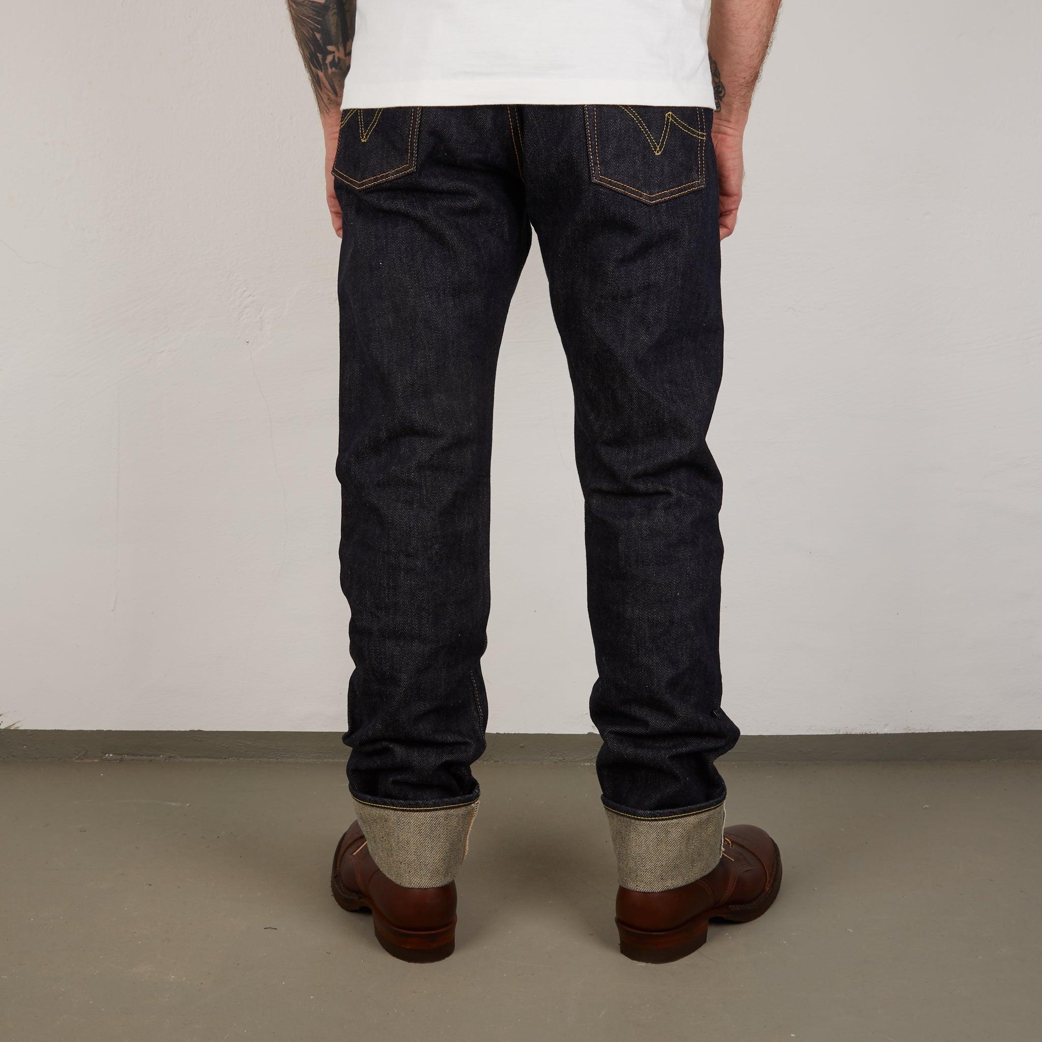 IH-888S-21 - 21oz Selvedge Denim Medium/High Rise Tapered Cut Jeans - Indigo - Image 6