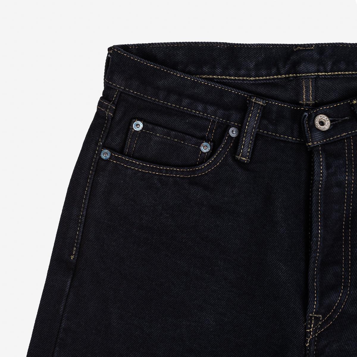 IH-888S-21OD - 21oz Selvedge Denim Tapered Jeans - Black Overdyed - Image 10