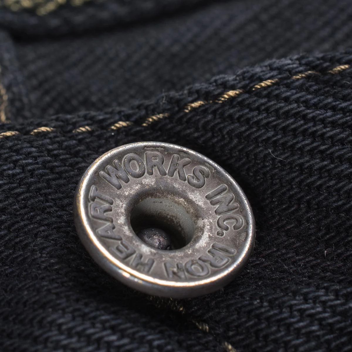 IH-888S-21OD - 21oz Selvedge Denim Tapered Jeans - Black Overdyed - Image 15