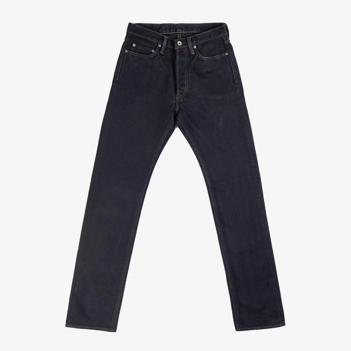 IH-888S-21OD - 21oz Selvedge Denim Tapered Jeans - Black Overdyed - Image 7
