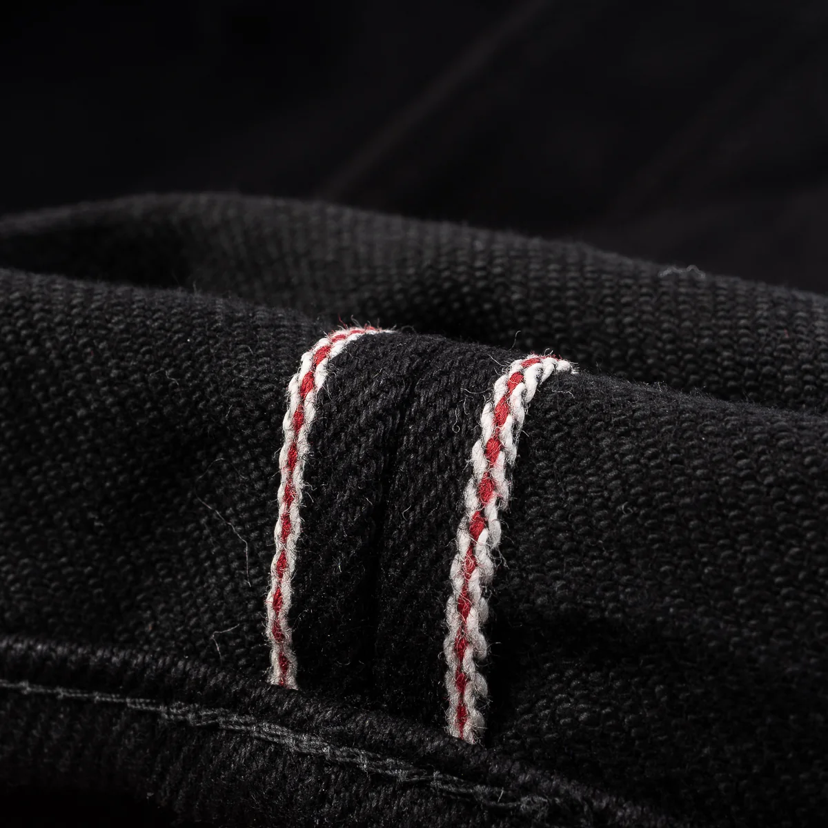 IH-888S-SBG - 21oz Selvedge Denim Medium/High Rise Tapered Jeans - Superblack (Fades To Grey) - Image 12