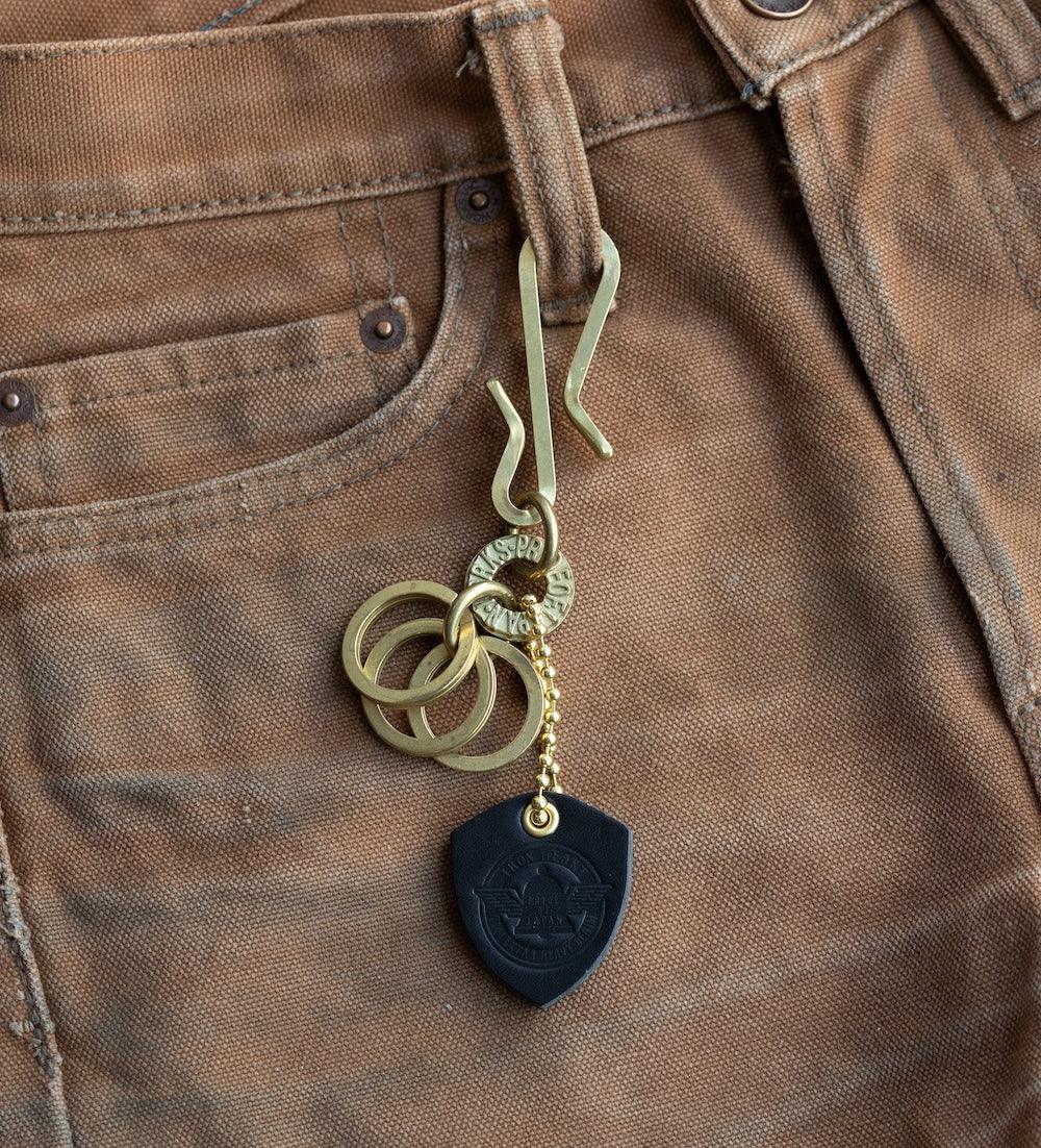 BRASS-W10 - Key Hook with Rings - Brass - Image 2