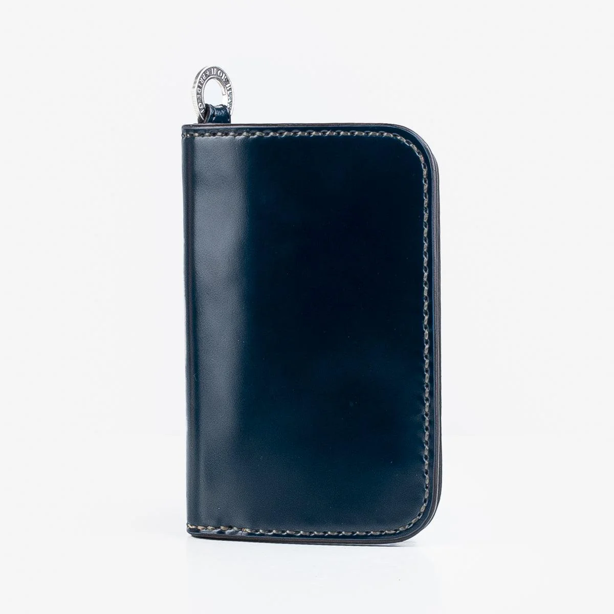 IHG-02-NAV - Medium Shell Cordovan Wallet - Navy Blue