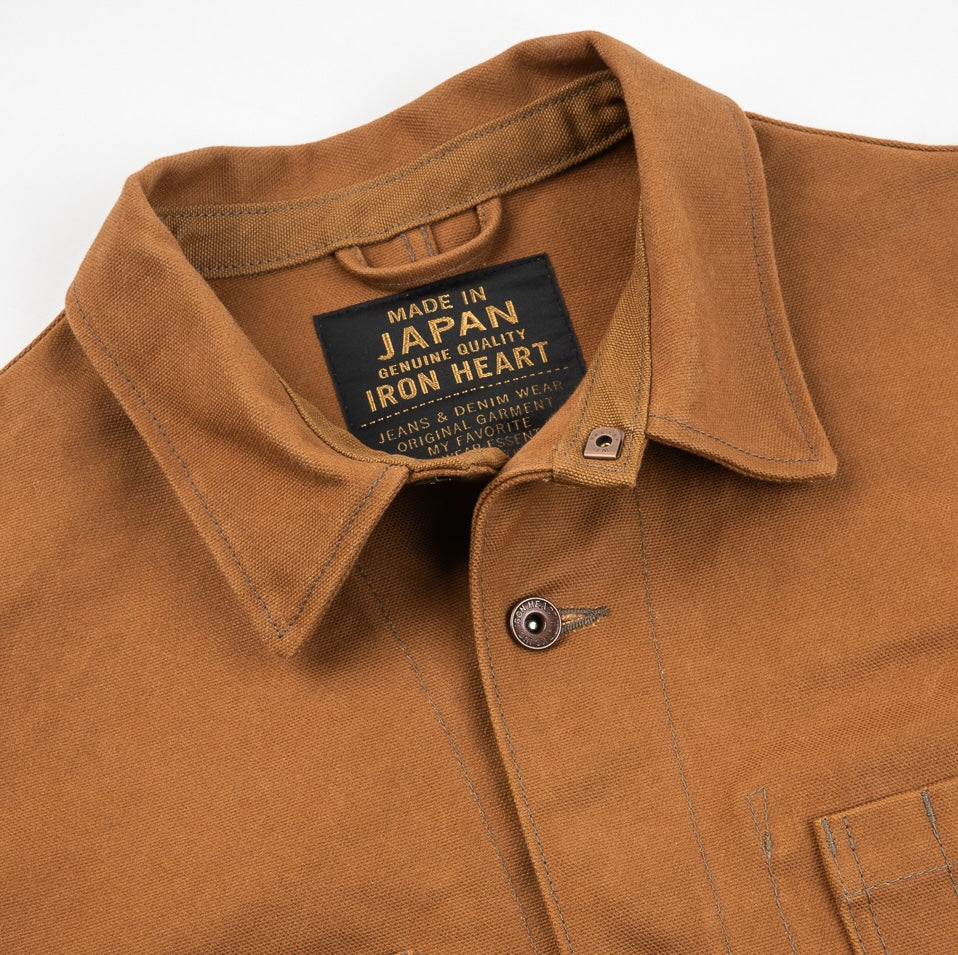 IHJ-150-BRN - 20oz Paraffin Coated Duck Chore Jacket - Brown - Image 5