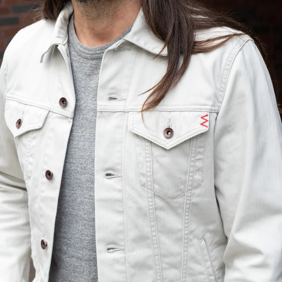 IHJ-162-GRY - 11oz Piqué Modified Type III Jacket - Light Grey - Image 3