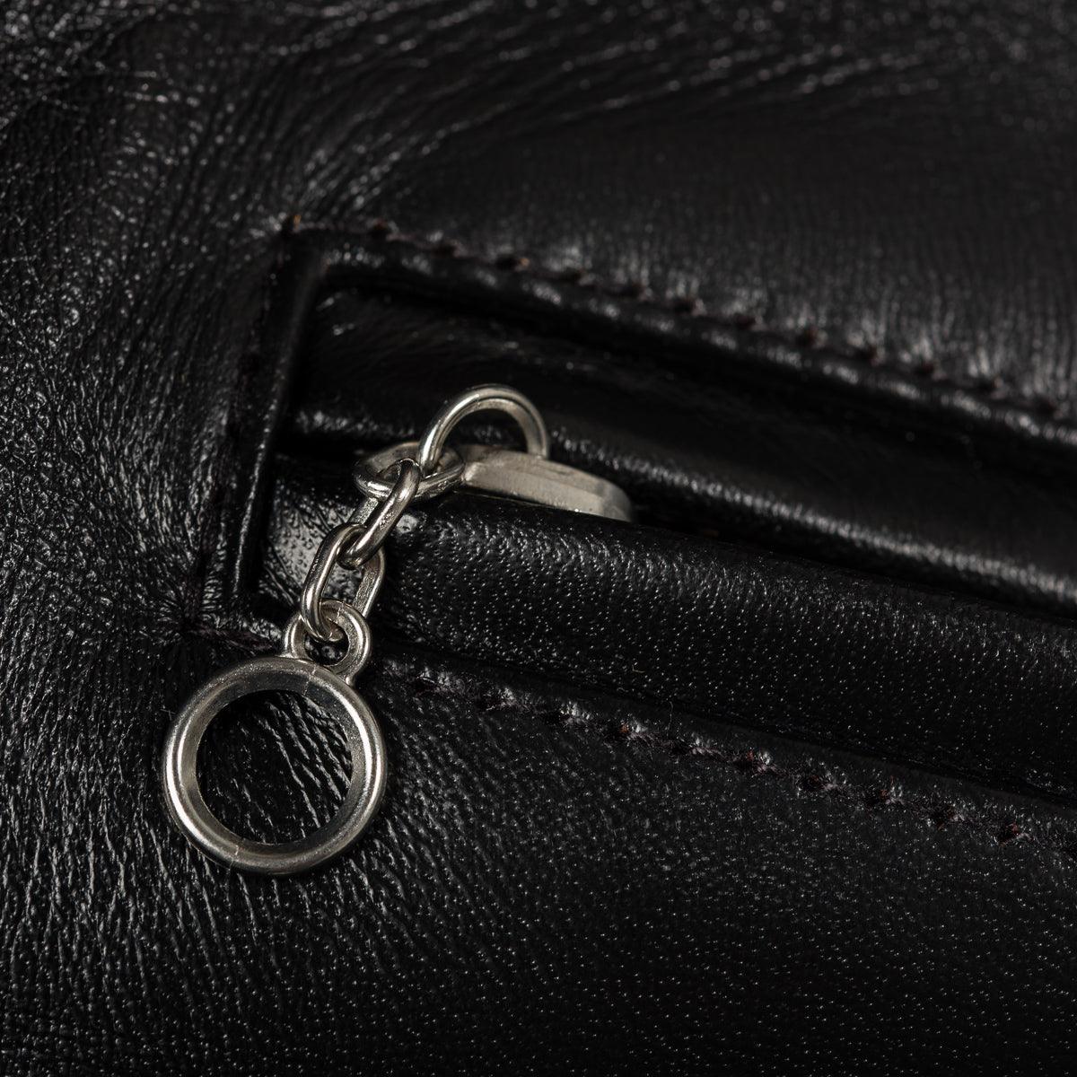 IHJ-35-BLK - Japanese Horsehide Rider’s Jacket - Black (Tea-Core Dyed) - Image 13