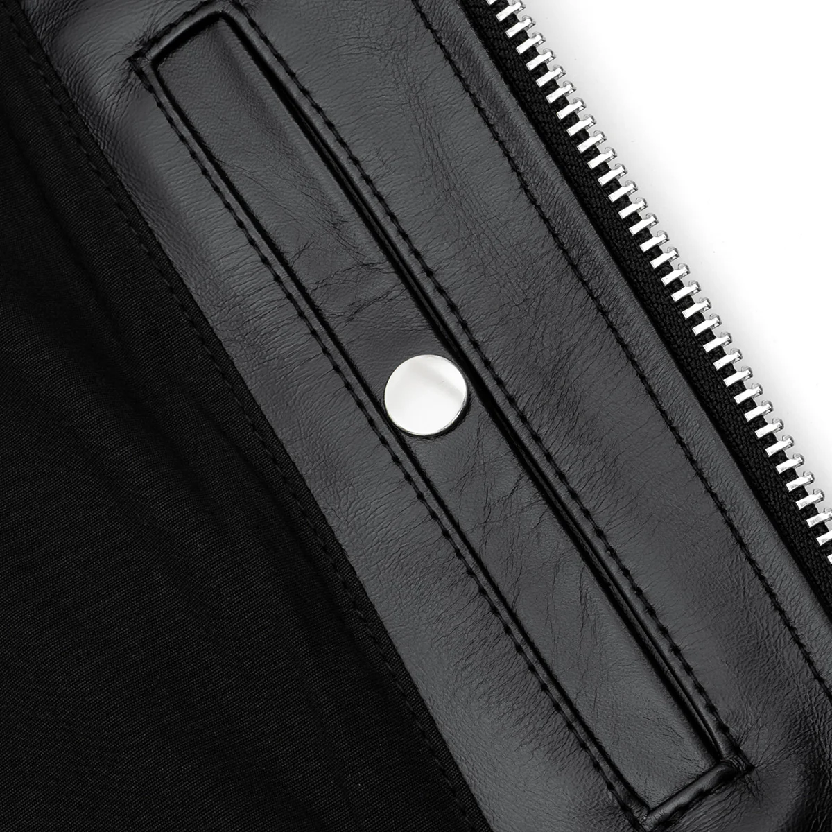 IHJ-54-BLK - Japanese Horsehide Rider’s Jacket with collar - Black (Tea-Core Dyed) - Image 14