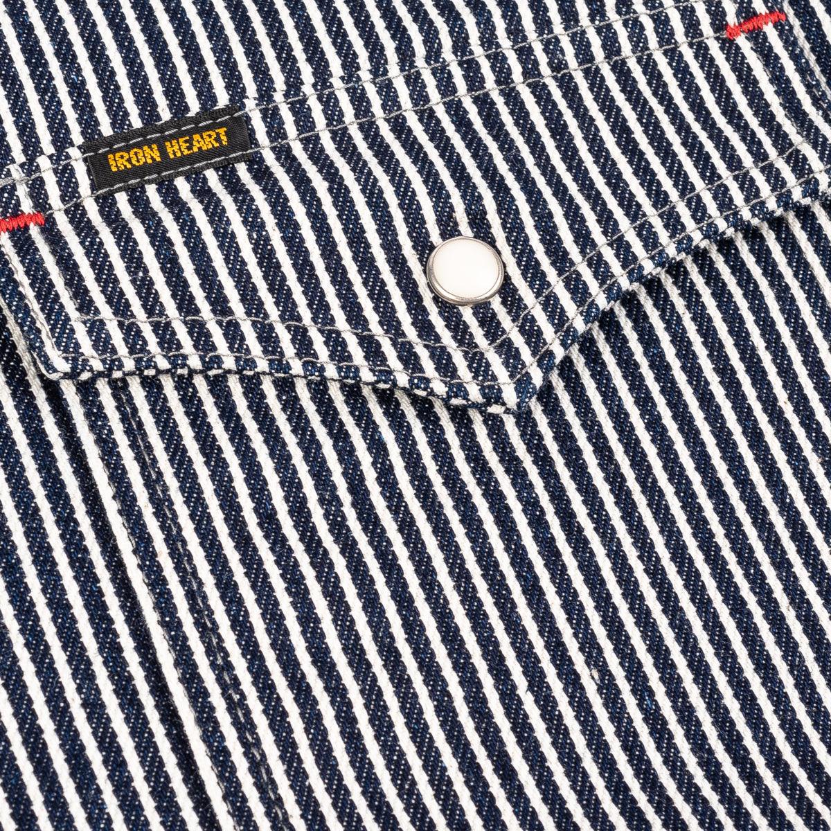 IHSH-07-IND - 12oz Hickory Stripe Western Shirt - Indigo - Image 6