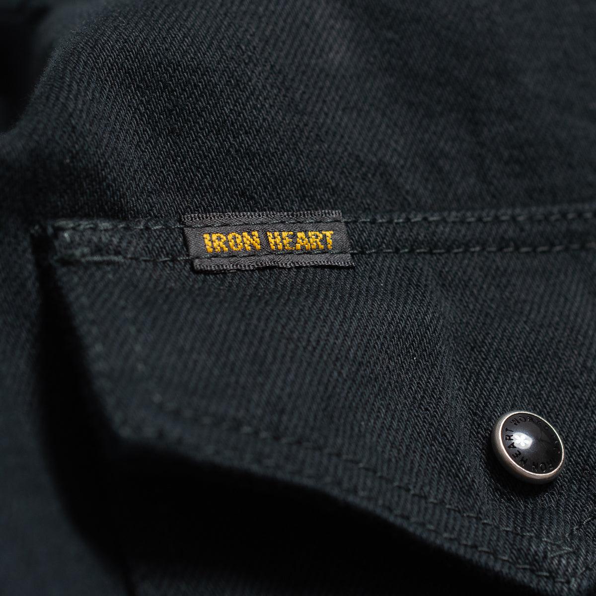 IHSH-218-BLK - 12oz Western Shirt "Johnny Cash III" - Black - Image 7