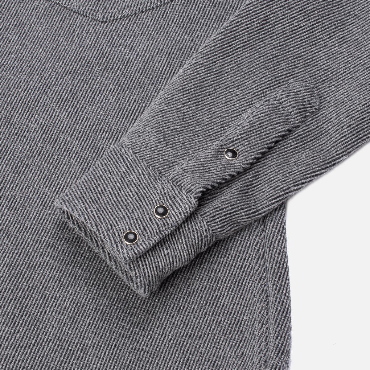 IHSH-254-GRY - Top Dyed Heavy Kersey Western Shirt - Grey - Image 5