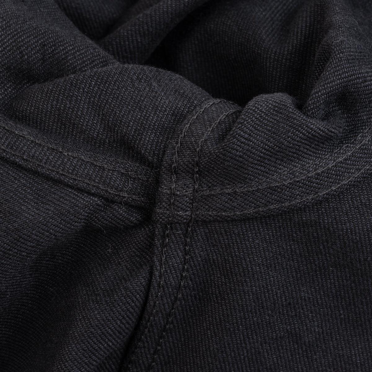 IHSH-295-BB - 14oz Selvedge Denim Western Shirt Black/Black - Image 11