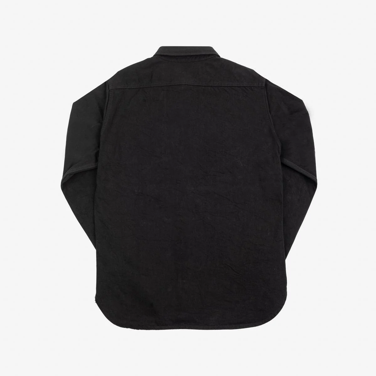 IHSH-338-BLK - 12oz Selvedge Denim Work Shirt With Snaps - Black/Black - Image 4