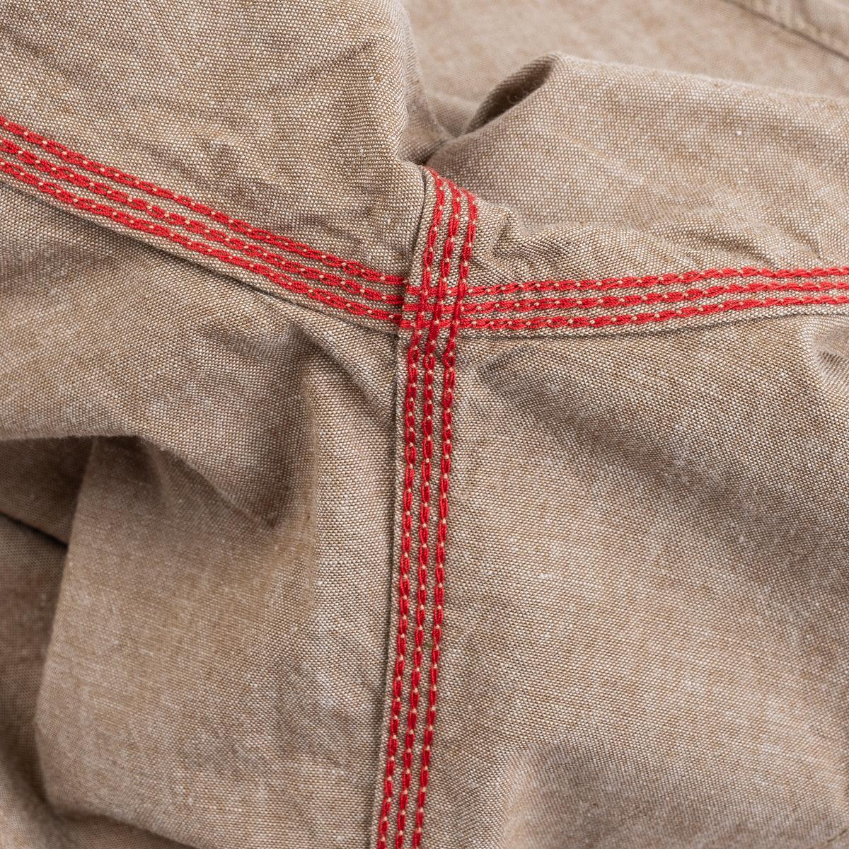IHSH-344-KHA - 10oz Selvedge Chambray Work Shirt - Khaki - Image 10