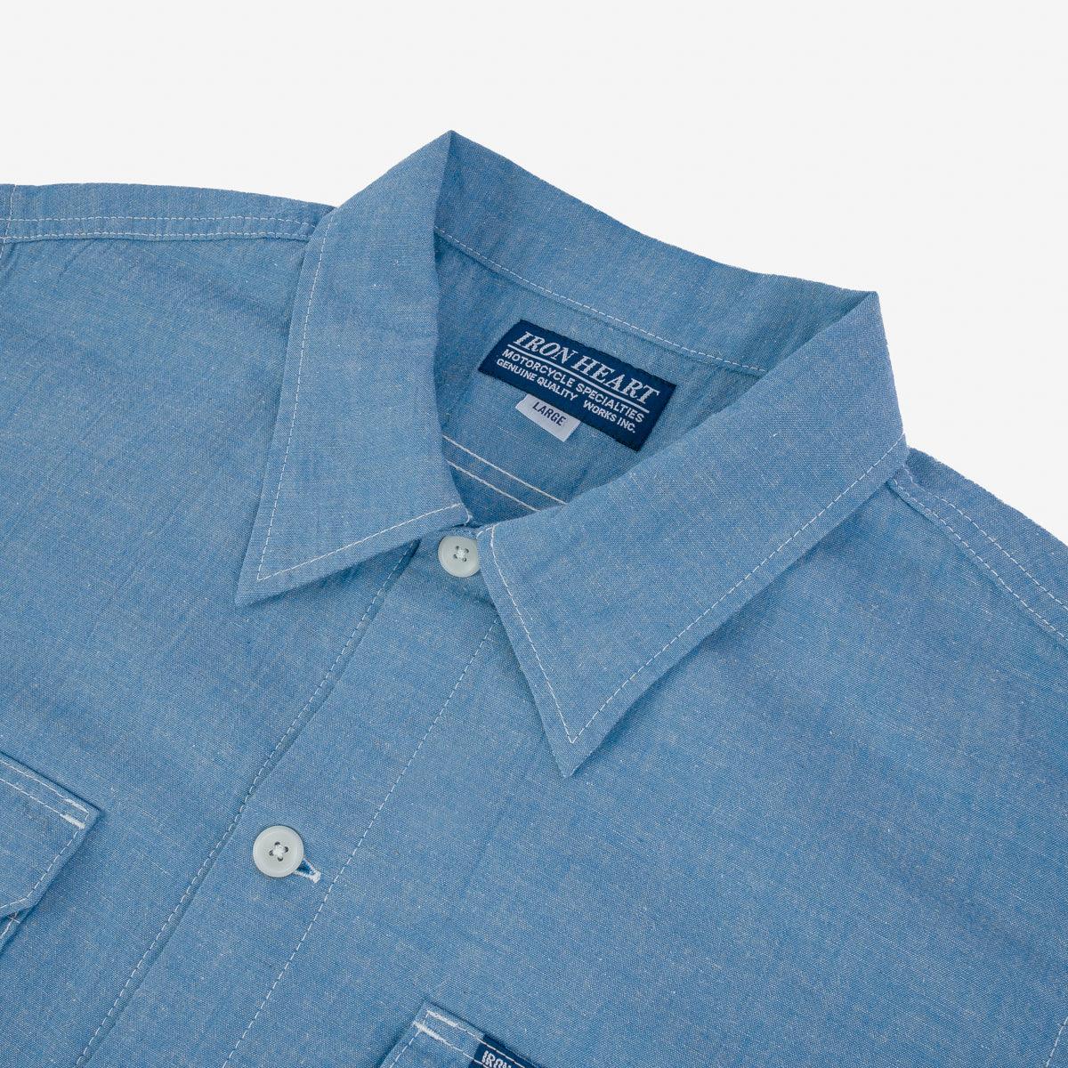 IHSH-388-BLU - 4oz Short Sleeved Summer Shirt - Blue - Image 5