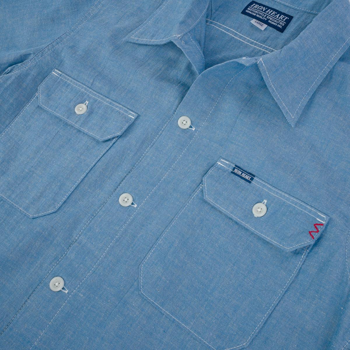 IHSH-388-BLU - 4oz Short Sleeved Summer Shirt - Blue - Image 7