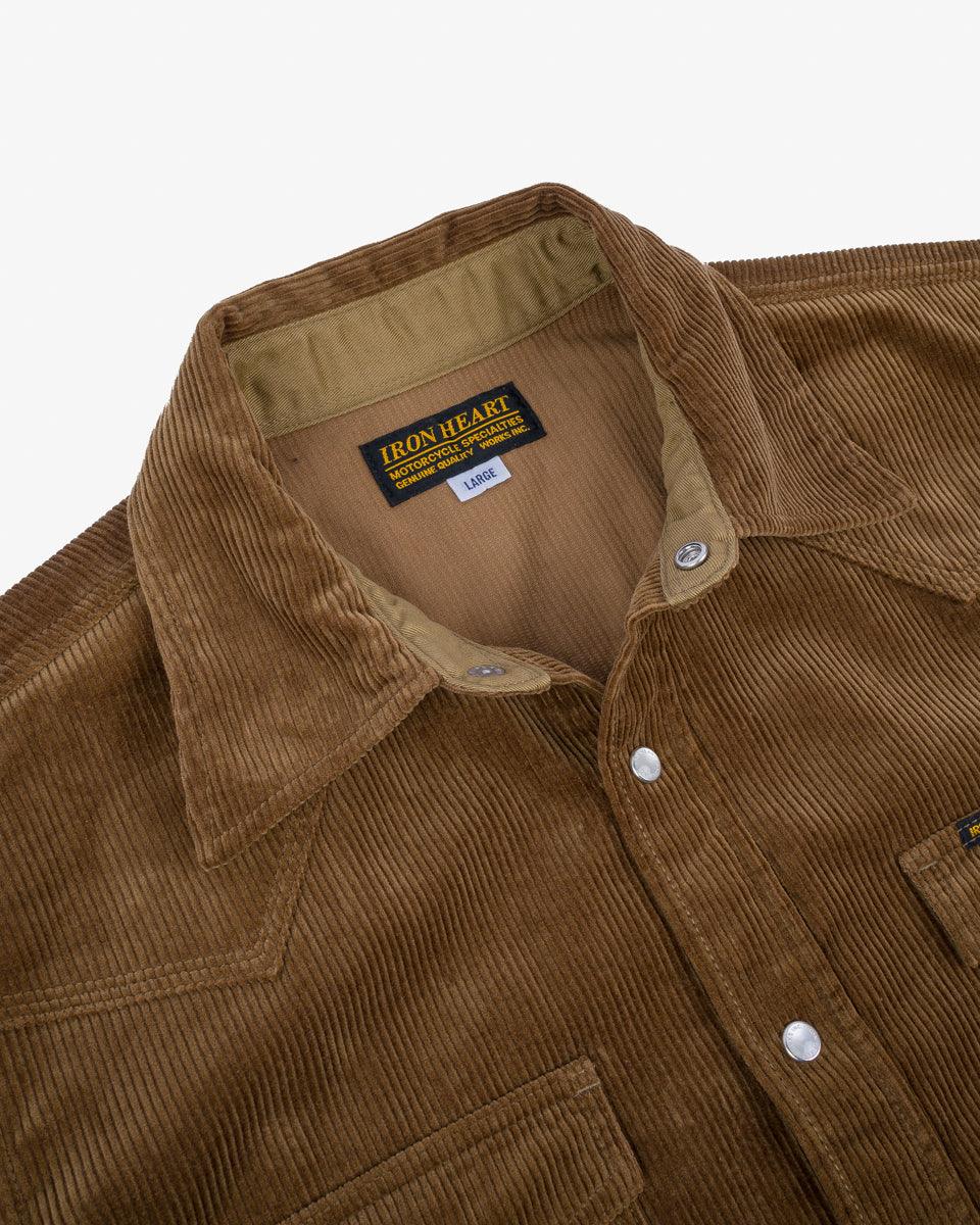 IHSH-398-CAM - 11oz Corduroy Western Shirt - Camel - Image 5