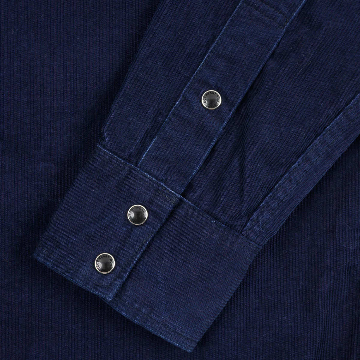 IHSH-438-IND - 7.5oz Selvedge Corduroy Western Shirt - Indigo - Image 7
