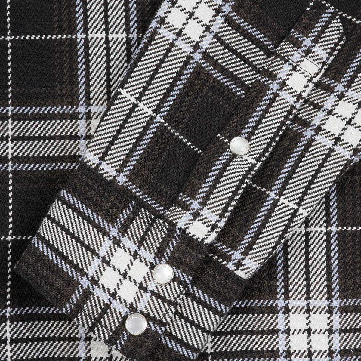 IHSH-439-BLK - SS26 - 9oz Selvedge Flannel Western Shirt - Black Check - Image 6