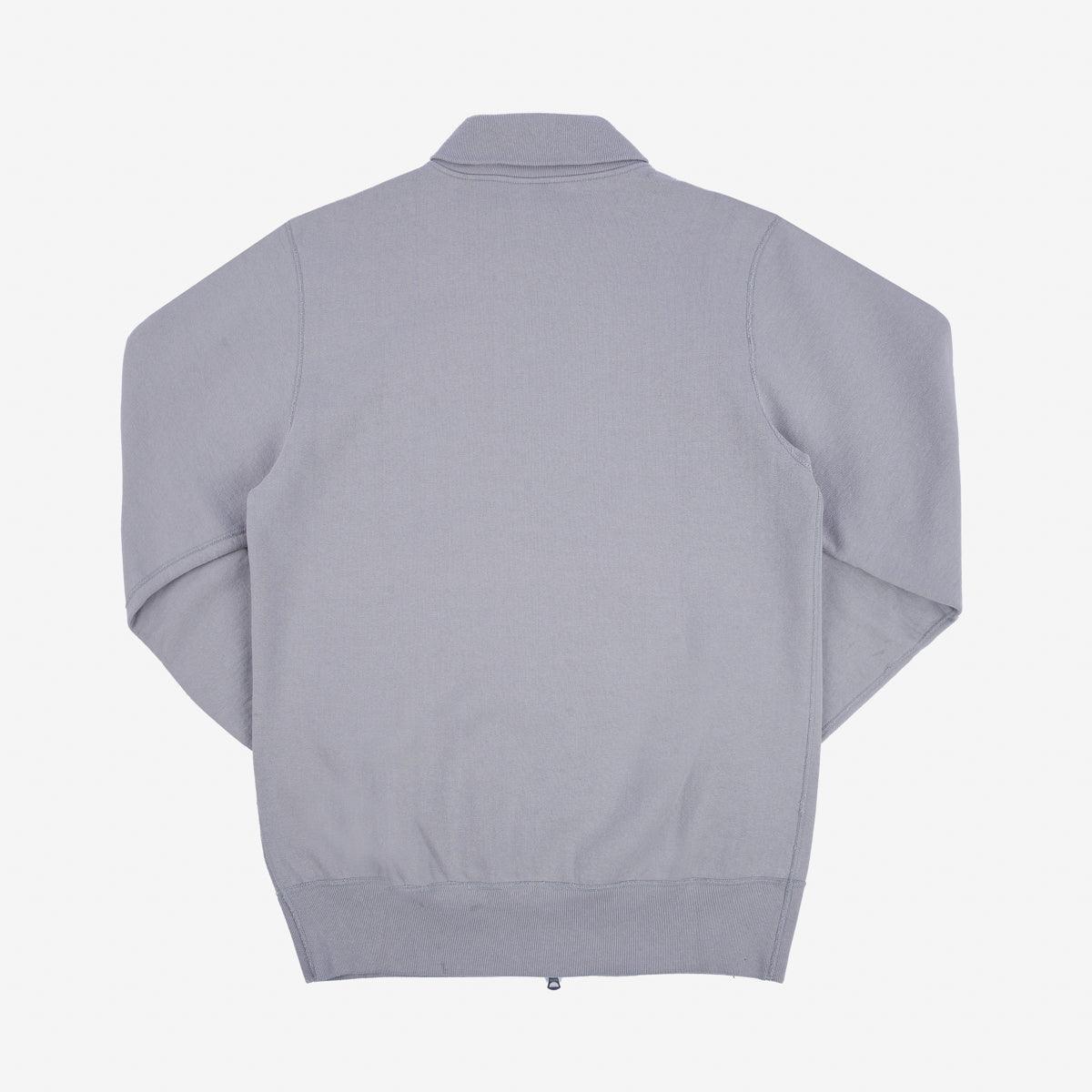 IHSW-11-GRY - 14oz Ultra Heavyweight Loopwheel Cotton Zip Up Sweater - Grey - Image 3