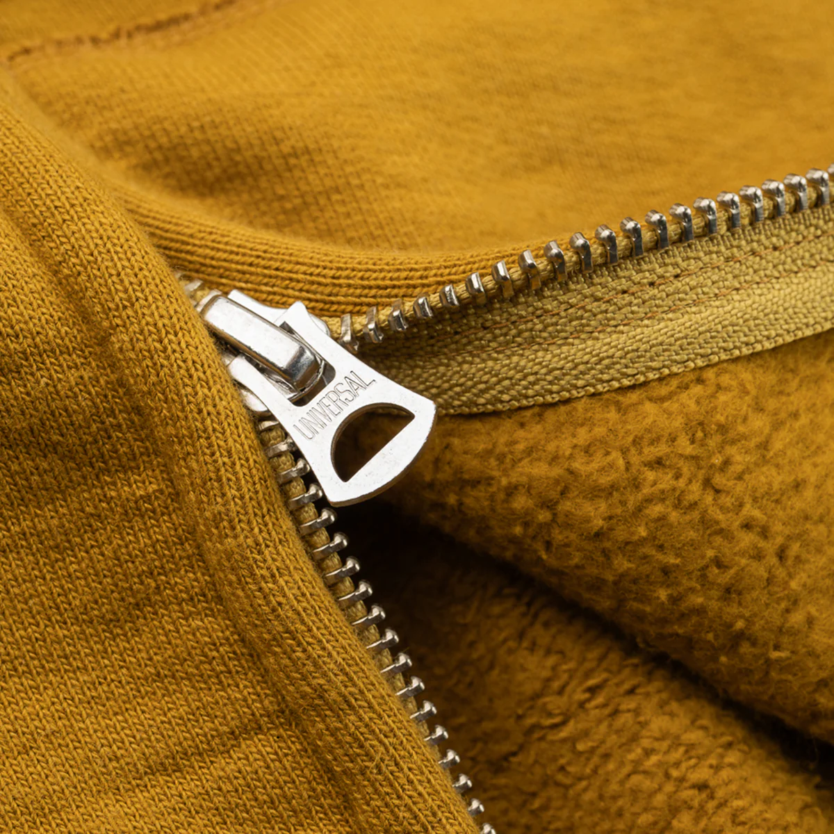 IHSW-81L-MUS-NP - 14oz Ultra Heavyweight Loopwheel Cotton Zippered Hoodie - Mustard - Image 5