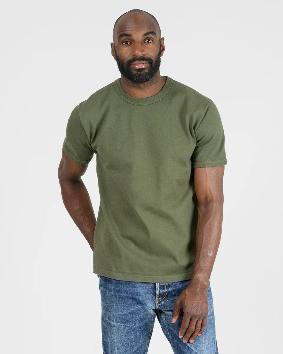 IHT-1600-OLV - 11oz Crew Neck T-Shirt - Olive - Image 2